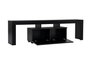 Nordure Wood Black Soporte TV 180x50x31.3cm Madera Negro Elegante y Moderno para Salón