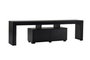 Nordure Wood Black Soporte TV 180x50x31.3cm Madera Negro Elegante y Moderno para Salón