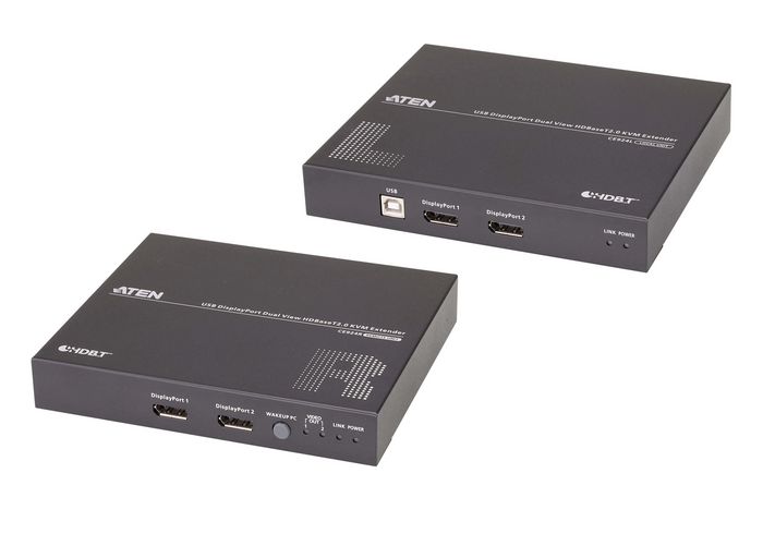 Aten CE924 Extensor de KVM USB DisplayPort HDBaseT 2.0 Vista Doble Aten CE924 Extensor de KVM USB DisplayPort HDBaseT 2.0 Vista Doble