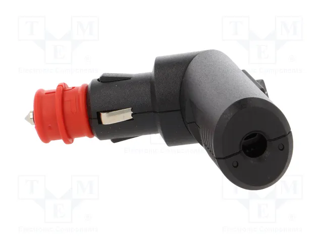 PRO CAR Enchufe de mechero de coche con borna de tornillo, 8A, negro