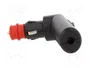 PRO CAR Enchufe de mechero de coche con borna de tornillo, 8A, negro