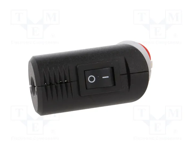PRO CAR Enchufe de mechero de coche con borna de tornillo, 8A, negro
