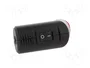 PRO CAR Enchufe de mechero de coche con borna de tornillo, 8A, negro