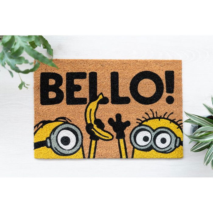 ERIK Felpudo Bello Minions 60x40cm Fibra de Coco y PVC Antideslizante
