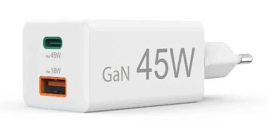 Hama 00201993 Cargador USB GaN 45W con Carga Rápida PD y Quick Charge, Doble Puerto USB-C/USB-A, Universal para Smartphone, Tablet y Portátil, Blanco Hama 00201993 Cargador USB GaN 45W con Carga Rápida PD y Quick Charge, Doble Puerto USB-C/USB-A, Universal para Smartphone, Tablet y Portátil, Blanco