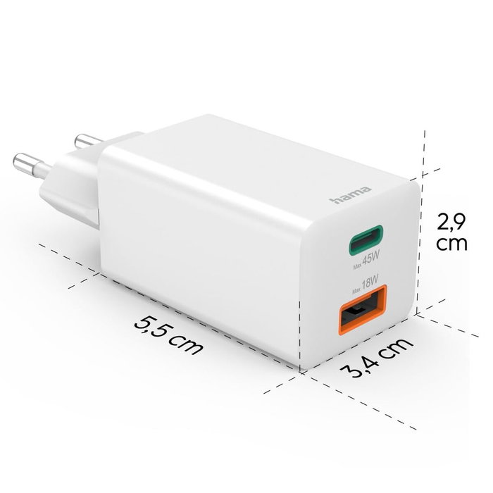 Hama 00201993 Cargador de Dispositivo Móvil Blanco Carga Rápida para Teléfono Móvil, Portátil, Smartphone y Tableta Hama 00201993 Cargador de Dispositivo Móvil Blanco Carga Rápida para Teléfono Móvil, Portátil, Smartphone y Tableta