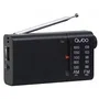 Qubo R-S2 Radio Portátil FM/AM, Antena Telescópica, con Auriculares, Color Negro