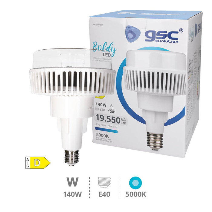 GSC Evolution Bombilla LED industrial Boldy 140W E40 5000K