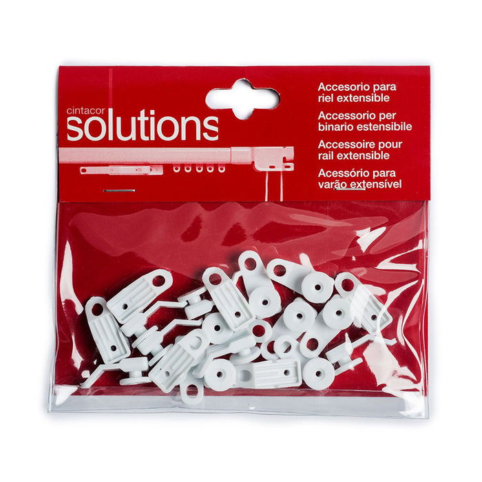 Cintacor Corredera para riel reforzado blanco, 20 uds
