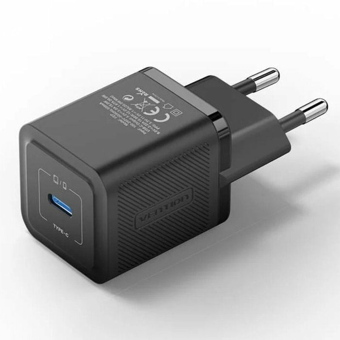 Vention Cargador de Pared GaN FEPB0-EU 1xUSB Tipo-C 20W Negro