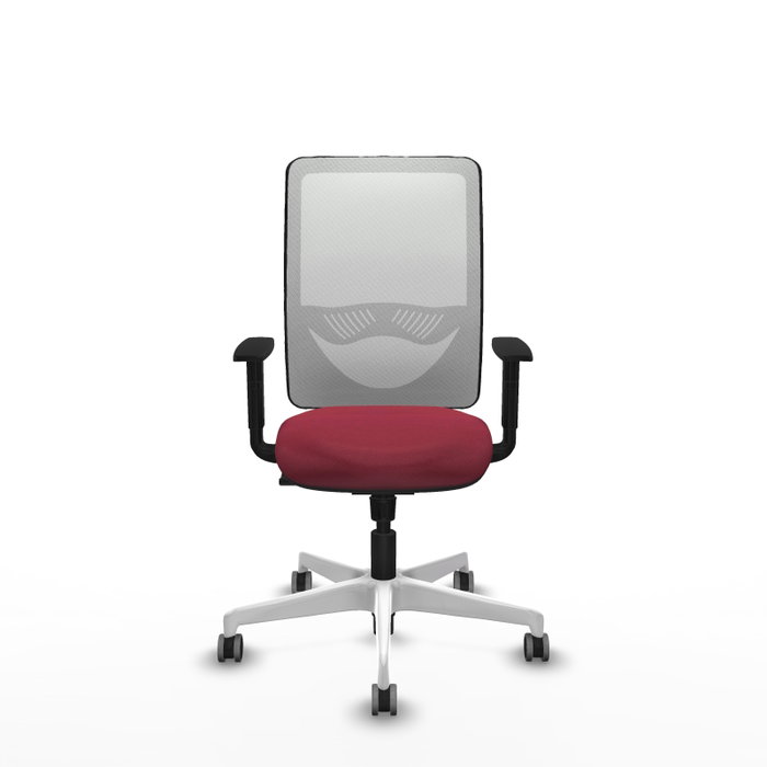PIQUERAS Y CRESPO Silla de oficina Zulema con mecanismo Sincro, Granate y Blanco PIQUERAS Y CRESPO Silla de oficina Zulema con mecanismo Sincro, Granate y Blanco