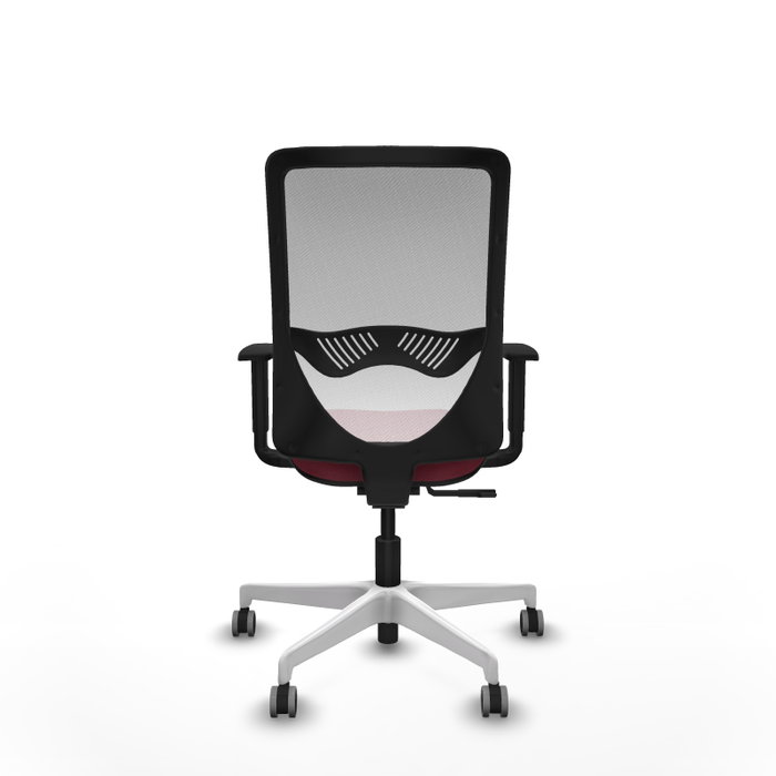 PIQUERAS Y CRESPO Silla de oficina Zulema con mecanismo Sincro, Granate y Blanco PIQUERAS Y CRESPO Silla de oficina Zulema con mecanismo Sincro, Granate y Blanco