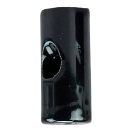 F-Line Derivacable de Porcelana Cilíndrico para Techo, Negro, Ø20 x 45 mm, 5 Unidades