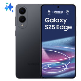 Samsung Galaxy S25 Edge 5G Smartphone, 17 cm (6.7") Dynamic AMOLED 2X 120 Hz, 12 GB RAM, 512 GB, Android 15, Cámara 200 MP, Dual SIM, Negro Titanium Jetblack
