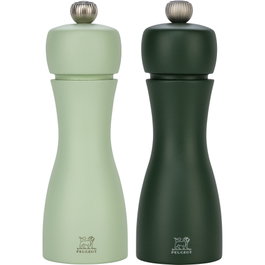 PEUGEOT Set de molinillos de sal y pimienta Tahiti, 15 cm, Verde