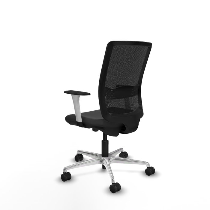 PIQUERAS Y CRESPO Silla de oficina Haches con mecanismo Sincro/Traslack, Gris oscuro y Negro