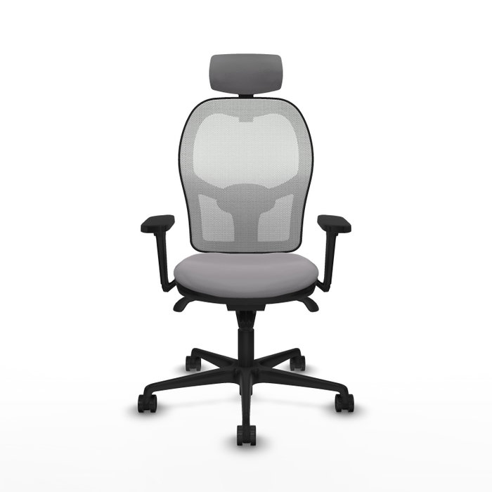 PIQUERAS Y CRESPO Silla de oficina Jorquera con mecanismo Sincro, Gris y Blanco
