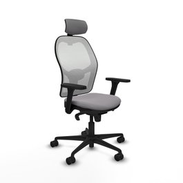 PIQUERAS Y CRESPO Silla de oficina Jorquera con mecanismo Sincro, Gris y Blanco