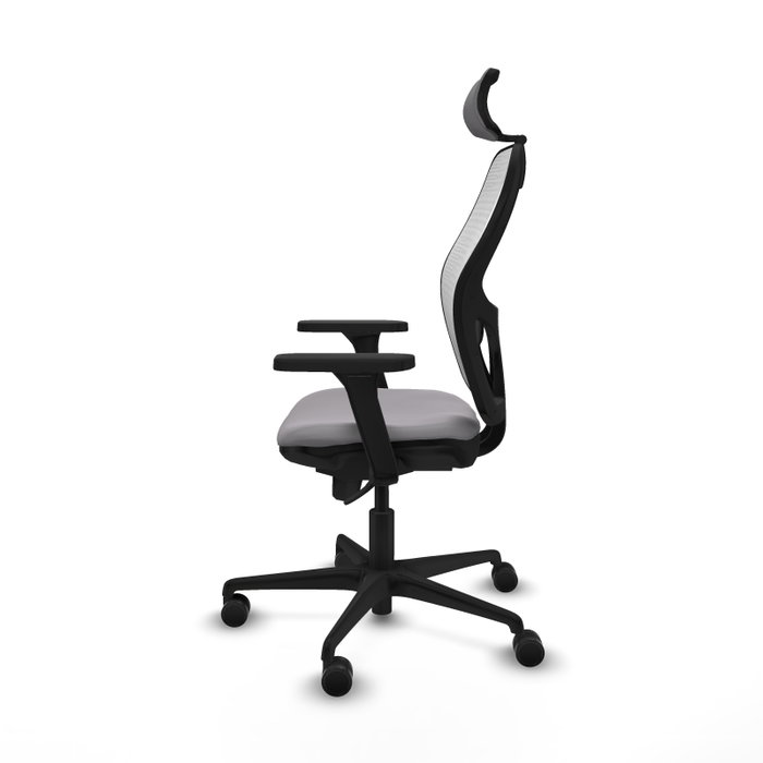 PIQUERAS Y CRESPO Silla de oficina Jorquera con mecanismo Sincro, Gris y Blanco