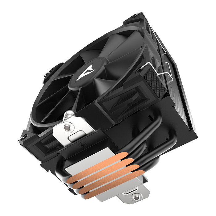 Sharkoon A40 Ventilador CPU Refrigerador Aire 12 cm, 1800 RPM, 121,55 m3/h, Negro - Compatible con AMD Ryzen e Intel Core i3/i5/i7/i9, Sockets AM4, AM5, LGA 1700, 1200, 1151, 1150