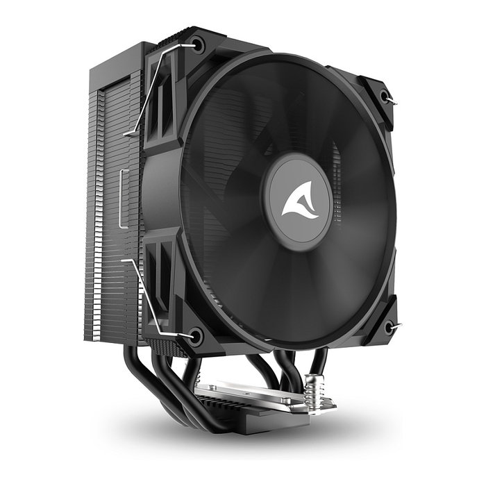 Sharkoon A40 Ventilador CPU Refrigerador Aire 12 cm, 1800 RPM, 121,55 m3/h, Negro - Compatible con AMD Ryzen e Intel Core i3/i5/i7/i9, Sockets AM4, AM5, LGA 1700, 1200, 1151, 1150
