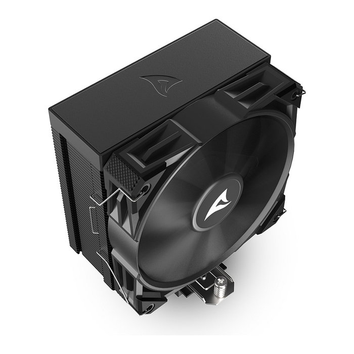 Sharkoon A40 Ventilador CPU Refrigerador Aire 12 cm, 1800 RPM, 121,55 m3/h, Negro - Compatible con AMD Ryzen e Intel Core i3/i5/i7/i9, Sockets AM4, AM5, LGA 1700, 1200, 1151, 1150