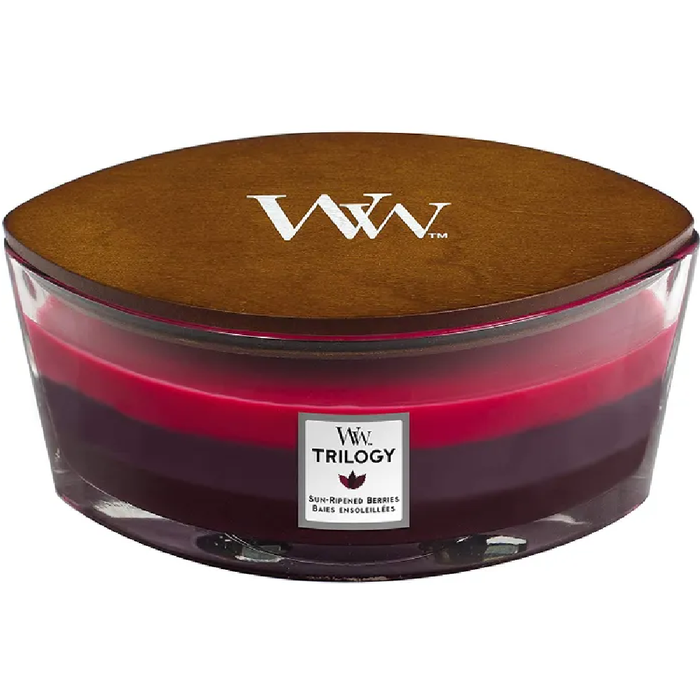 Woodwick Trilogy Ellipse Vela Aromática Sun Ripened Berries 453 gr Woodwick Trilogy Ellipse Vela Aromática Sun Ripened Berries 453 gr