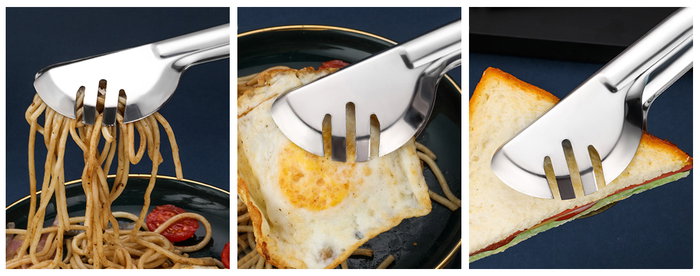 Quttin Pinzas de Cocina Multiuso de Acero 23,5 cm