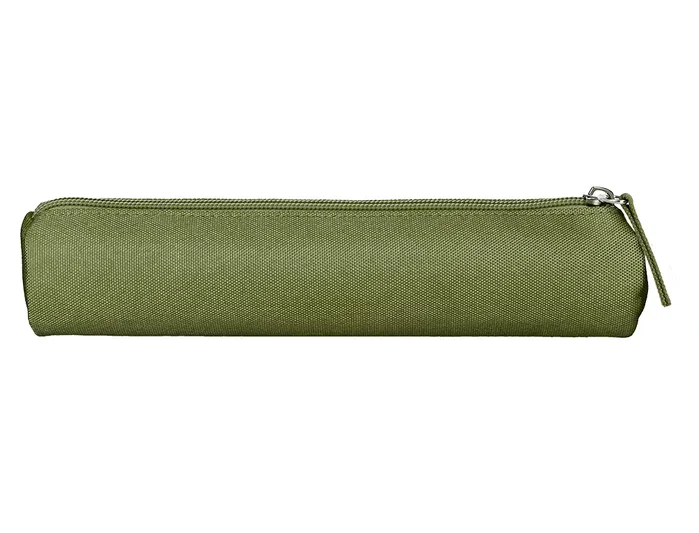 Liderpapel Estuche portatodo slim cilíndrico verde militar