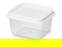 Leknes Set 10 Botes Cuadrados Tapa 100ml Plástico PP Blanco/Transparente Medidas 15x24x5.5 cm (Set de 24)