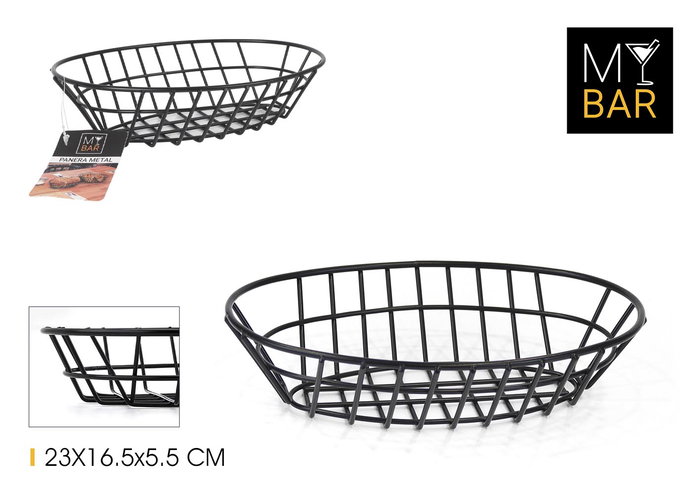 My Bar Panera Oval de Metal 23 cm x 16.5 cm x 5.5 cm (12 Unidades)