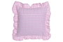 DKD Home Decor Cojín Algodón Reciclado Rosa con Volantes Vichy (Pack de 2)