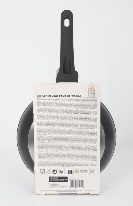 Lote de 4 Sartenes de Aluminio Forjado 20 cm y 24 cm Antiadherente 3 Capas