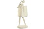 DKD Home Decor Lámpara de Sobremesa Bailarina Blanca en Resina