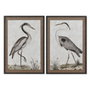 DKD Home Decor Cuadro Abeto Cristal Garza Surtido de 2 Unidades (70x100 cm) de Estilo Oriental