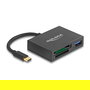 DeLOCK Lector de Tarjetas USB-C 91711 para XQD y SD, 5000 Mbit/s, Plug and Play, USB 5 Gbps, Negro