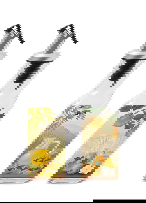 Anna Set 2 Aceiteras Vidrio 170 ml con Tapas Abs 20 cm Alto x 5 cm Ancho x 5 cm Largo (24 Unidades)