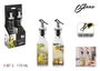 Anna Set 2 Aceiteras Vidrio 170 ml con Tapas Abs 20 cm Alto x 5 cm Ancho x 5 cm Largo (24 Unidades)