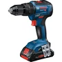 Bosch Professional GDX 18V-200 + GSB 18V-55 Kit 2 Herramientas Inalámbricas con Percusión 2x4.0AH Gal 18V-40 L-Case