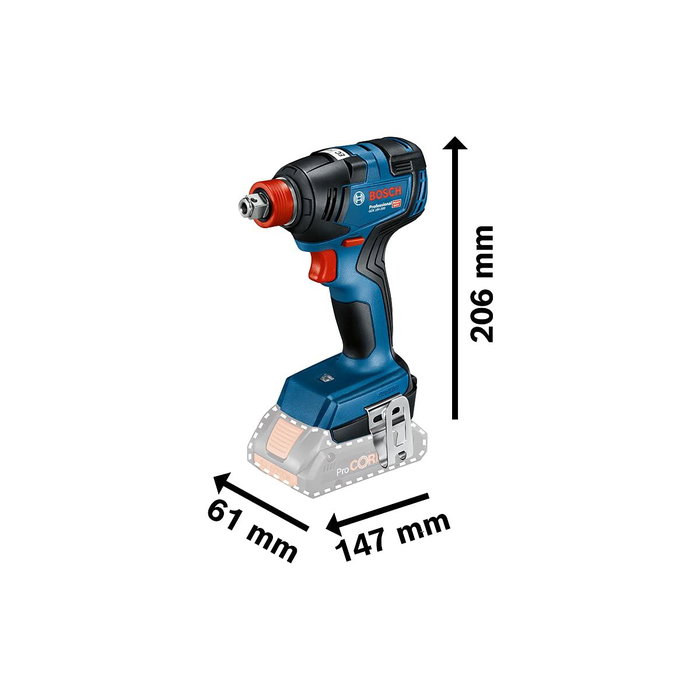 Bosch Professional Kit 2 Herramientas: GDX 18V-200 + GSB 18V-55 con 2 baterías 4.0Ah y L-Case