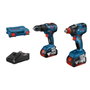 Bosch Professional Kit 2 Herramientas: GDX 18V-200 + GSB 18V-55 con 2 baterías 4.0Ah y L-Case