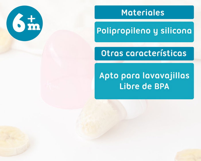 KioKids Alimentador Antiahogo Rosa Petits Moments - Alimentador de Malla de Silicona para Bebé +6 Meses, para Fruta y Comida, Fácil de Agarrar y Lavar en Lavavajillas KioKids Alimentador Antiahogo Rosa Petits Moments - Alimentador de Malla de Silicona para Bebé +6 Meses, para Fruta y Comida, Fácil de Agarrar y Lavar en Lavavajillas
