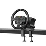 MOZA RACING Volante + Pedales RS20 Negro, Aluminio, Cuero, Acero, PC, Alámbrico