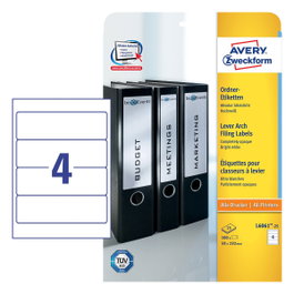 AVERY Zweckform L6061-25 Etiquetas para Carpetas Blancas - 120 Unidades