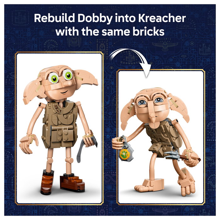 LEGO Harry Potter 76469 Dobby el Elfo Libre - Modelo 2 en 1