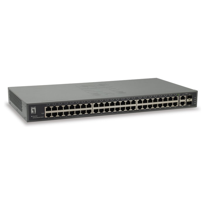 Level One Switch FGU-5021 50x FE 2xGSFP Montaje en Rack 19" Level One Switch FGU-5021 50x FE 2xGSFP Montaje en Rack 19"