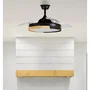 Emperador Ventilador DC 72w Negro/Haya 3 Aspas Desplegables 108cm 7200lm 3000-4000-6000k