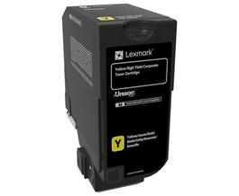 Lexmark 74C2HYE / 74C2HYE Toner Tóner Color Amarillo Yellow XXL Alto Rendimiento