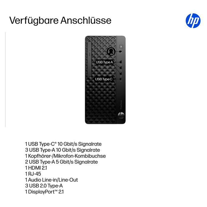 HP ProDesk 4 G1i AI CU7-265 Ordenador de Sobremesa, 16GB RAM, 512GB SSD, Windows 11 Pro