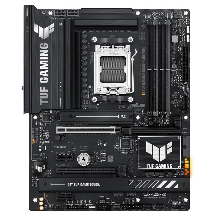 ASUS TUF B850-PLUS WiFi Placa Base ATX AMD AM5 DDR5 para Procesadores Ryzen 7000/8000/9000 Series con WiFi 7 y Bluetooth 5.4 ASUS TUF B850-PLUS WiFi Placa Base ATX AMD AM5 DDR5 para Procesadores Ryzen 7000/8000/9000 Series con WiFi 7 y Bluetooth 5.4